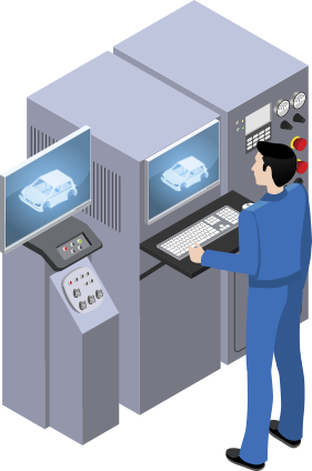 OMRON Industrial Automation Scanner MS-890 Car Manufacturing Process Software