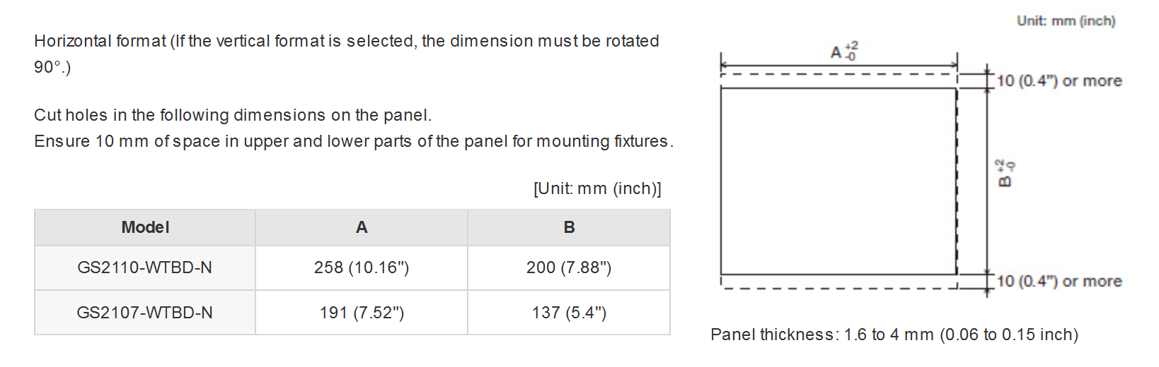 GS21-N Sseries Dimensions 3