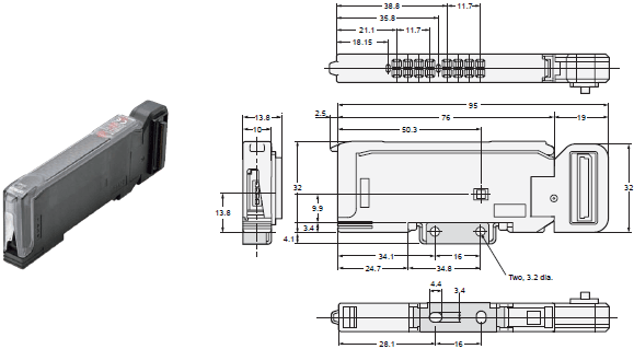 E2C-EDA Dimensions 15 