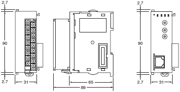 CP1H Dimensions 8 