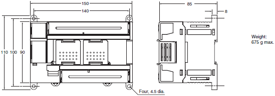 CP1L Dimensions 6 