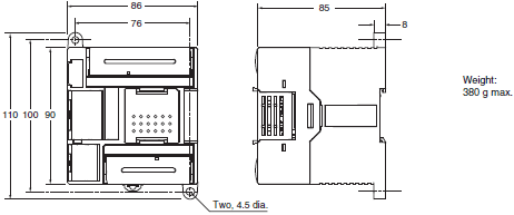 CP1L Dimensions 8 