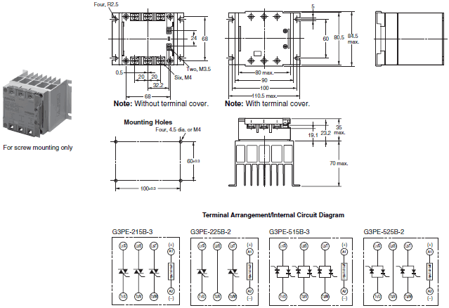 G3PE (Three-phase) Dimensions 7 