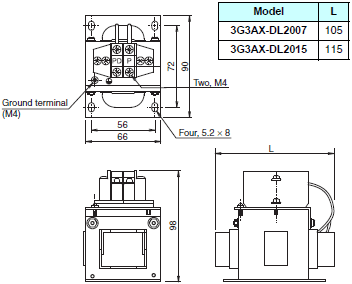 R88M-G, R88D-GN[]-ML2 Dimensions 64 