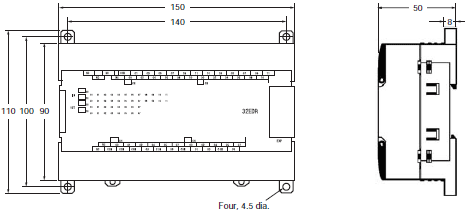 CP1E Dimensions 18 