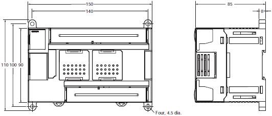 CP1E Dimensions 10 