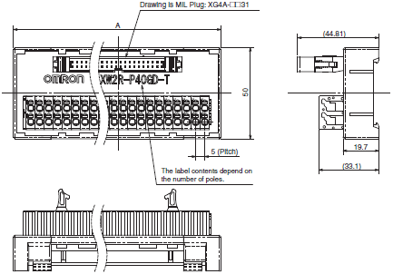 XW2R (General-purpose devices) Dimensions 9 