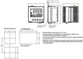 E5AC-800 Dimensions 2 