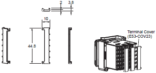 E5CC-800, E5CC-U-800 Dimensions 6 