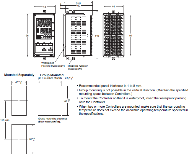 E5EC-800 Dimensions 2 