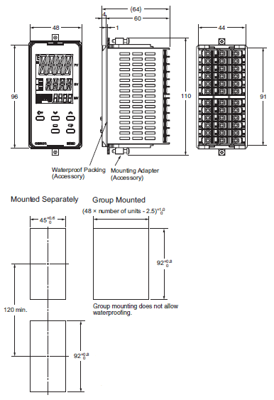 E5ED-800 Dimensions 1 