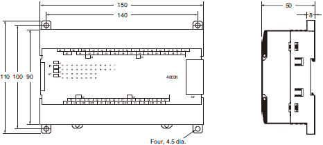 CP2E Dimensions 16 