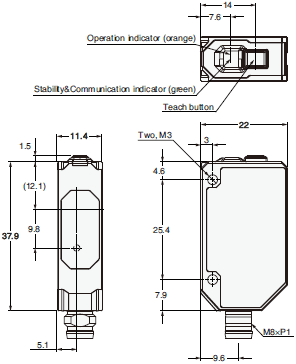 E3AS Series Dimensions 12 