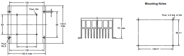 G3PE (Three-phase) Dimensions 16 