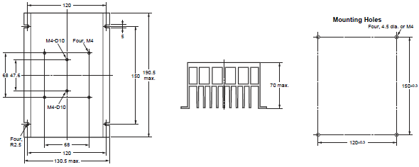 G3PE (Three-phase) Dimensions 17 